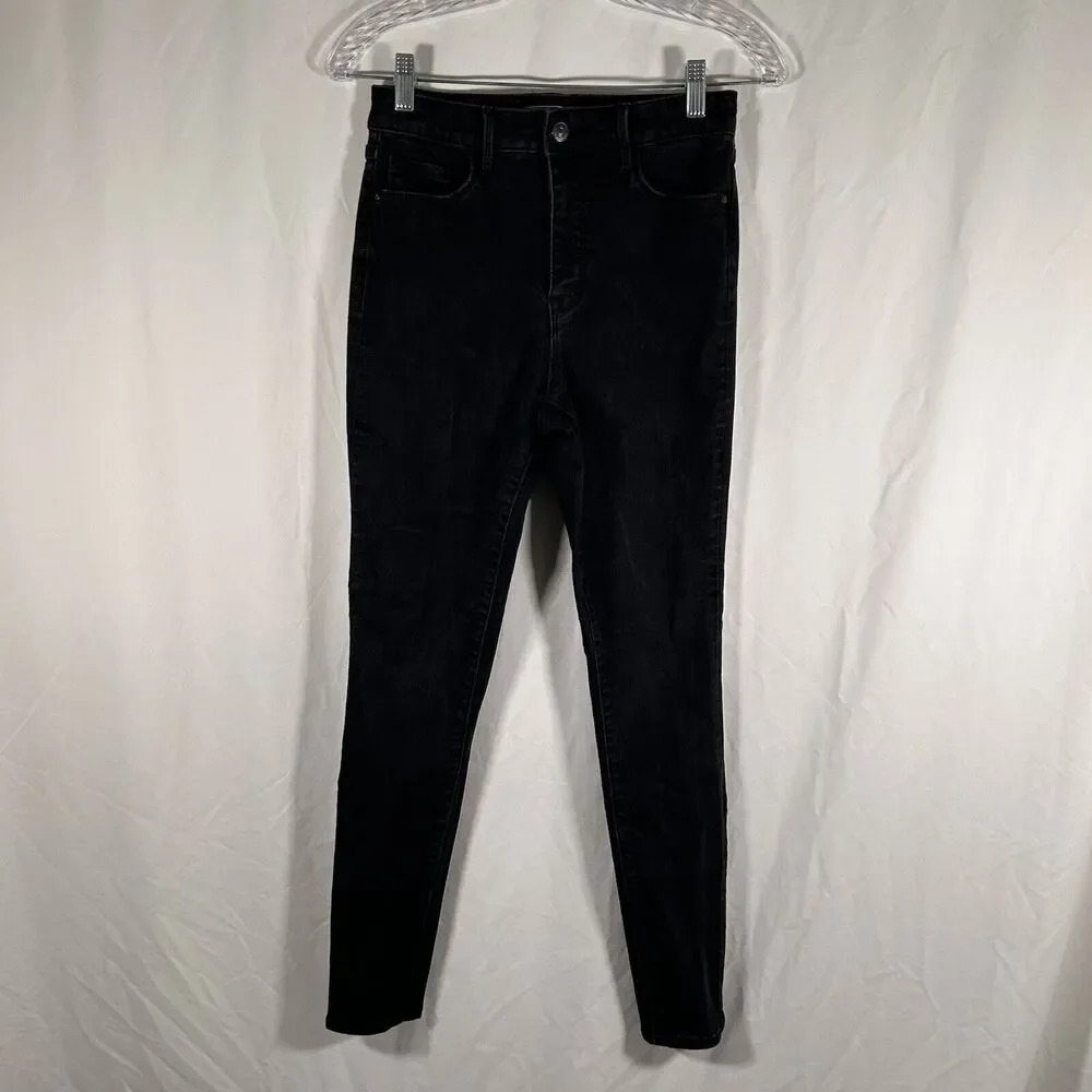 Social Standard Sanctuary Jeans Women's 4 Black Denim High Rise Skinny Cotton Bl